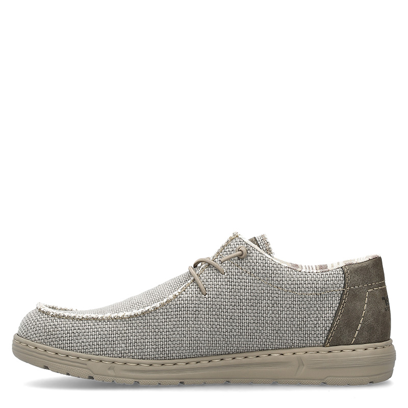 Rieker Comfortable Slip-On Men's Shoes With Elastic Laces Beige 08600-63