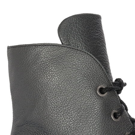 Maciejka Leather Ankle Boots Block Heel Graphite 3750S-20/00-3