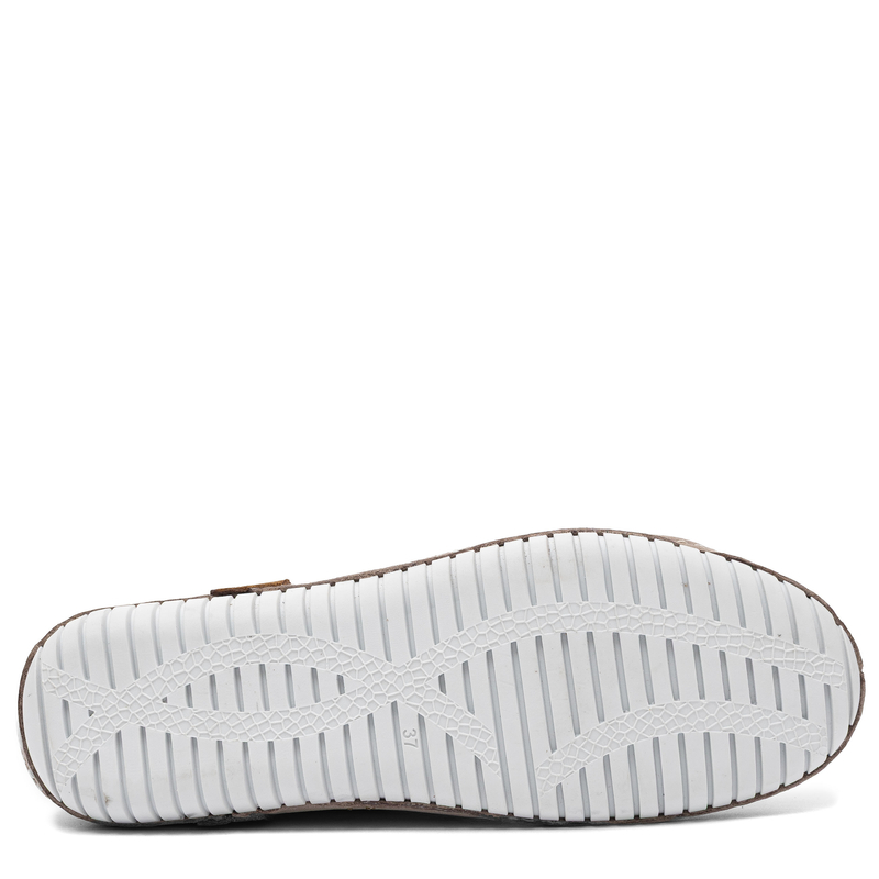 Sokolski Skórzane Półbuty na Elastycznych Sznurówkach Beżowe ER-2948-BEIGE-N