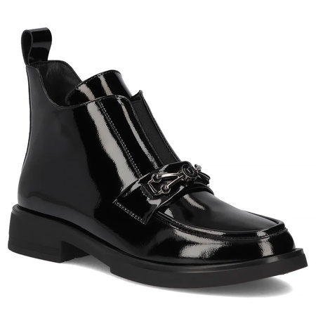 Filippo Patent Leather Ankle Boots Insulated Black DBT7318/25BK