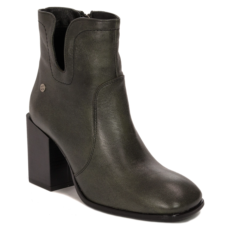 Maciejka Green Leather Women's Boots