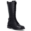 Rieker Lace-Up Tall Boots With Side Zip Black D2W71-00
