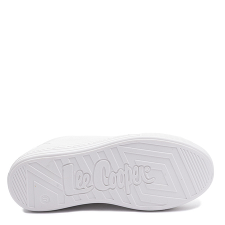Lee Cooper Białe Trampki Na Platformie Sneakersy Damskie Złote Detale LCW-26-44-4478L