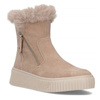 Filippo Beige Leather Ankle Boots for Women