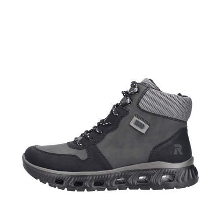 Rieker Insulated Ankle Boots Lace-Up Black M6023-45-BLACK