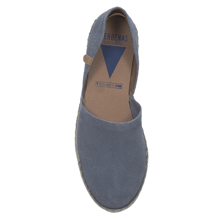 Verbenas Carmen Espadryle Damskie Skórzane Niebieskie CARMEN-SER-SEA