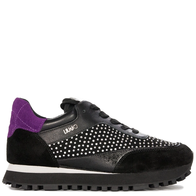 Liu Jo Sneakersy Damskie Czarne Fioletowe
