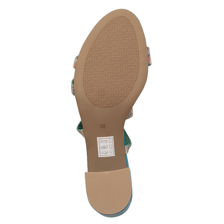 Maciejka Women's Leather Heeled Blue Sandals