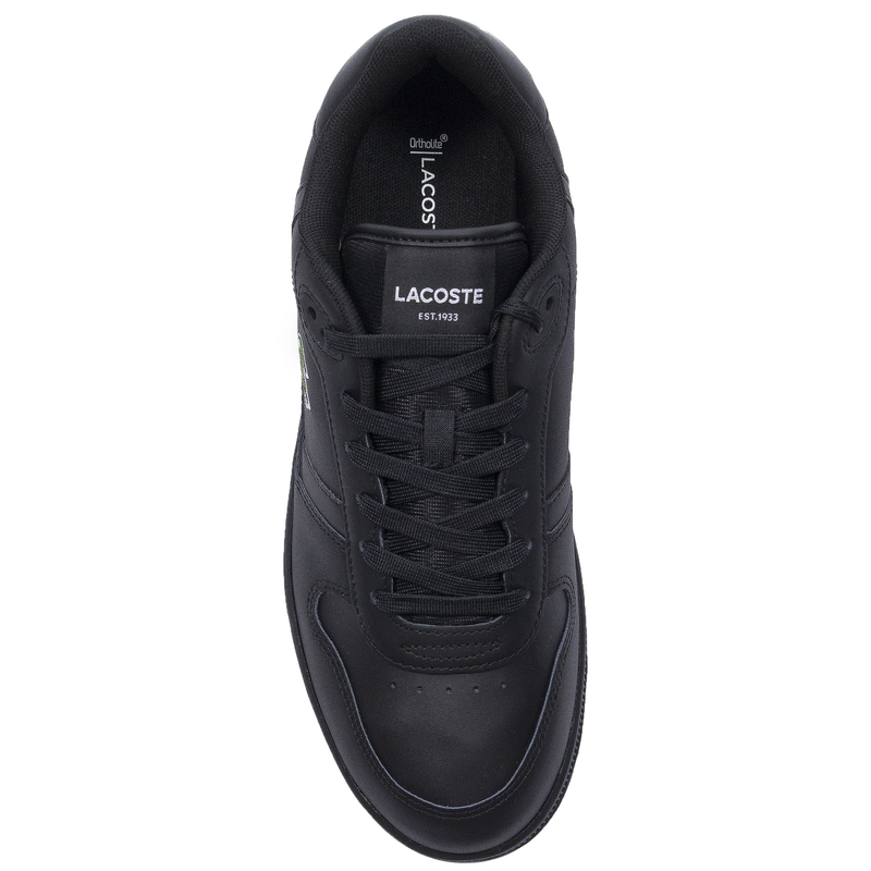 Lacoste Sneakersy męskie skórzane T-Clip Set 224 SMA BLK/BLK