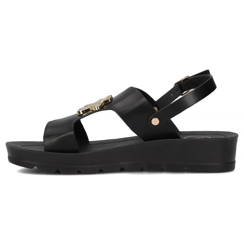 Filippo Women's Flat Sandals Black