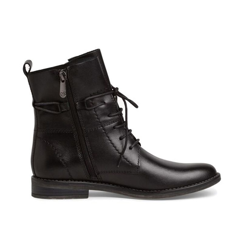 Marco Tozzi Women's Leather Ankle Boots Black