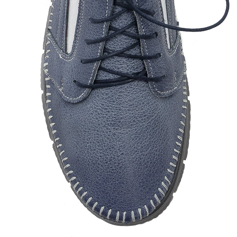 Maciejka 5874-17/00-1 Navy Blue Leather Low Shoes