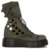 Maciejka Women's boots leather suede openwork green