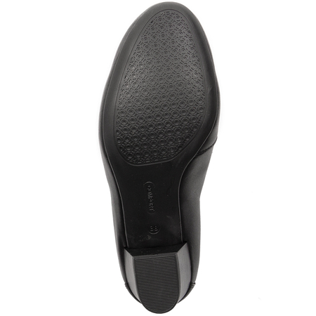 Maciejka Pumps Leather Block-Heel Loafers Patent Black 06285-01/00-7