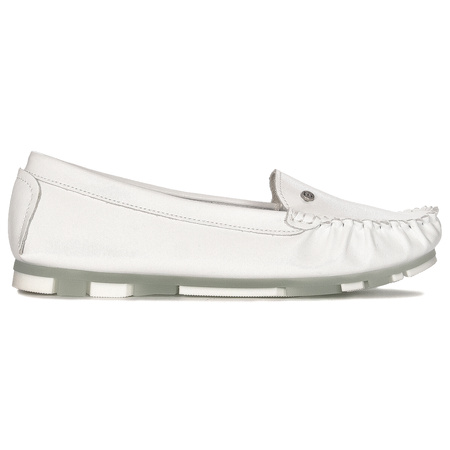 Filippo Leather Women's White Moccasins