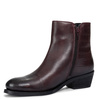 Maciejka Leather Ankle Boots Block Heel Bordeaux H7170-23/00-7