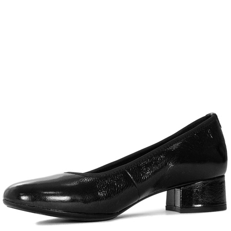 Maciejka Patent Leather Pumps Low Block Heel Black P7224-01/00-7