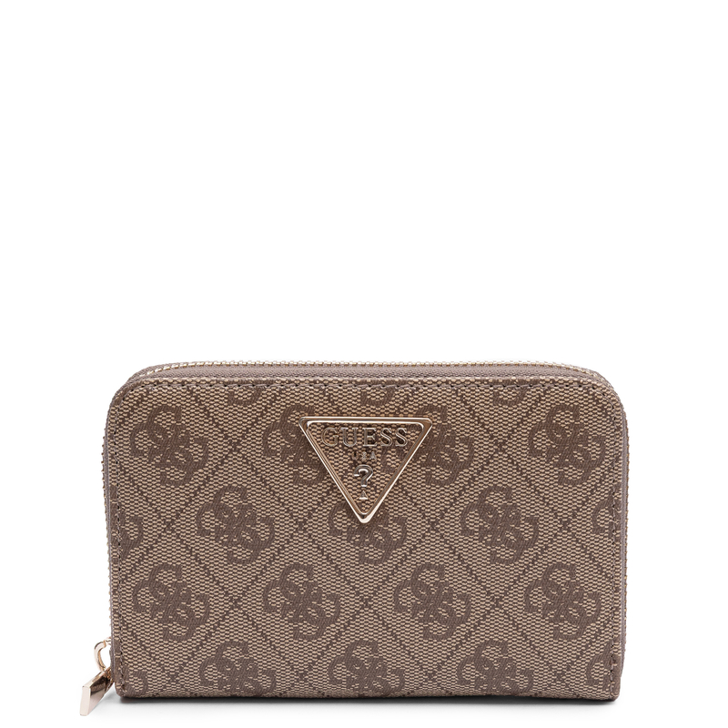 Guess Elegancki Zapinany Na Zamek Portfel Damski Beżowy SWSG7459140-LATTE