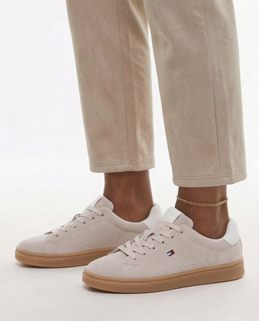 Tommy Hilfiger Zamszowe Sneakersy  Beżowe T3X9-34349-BEIGE