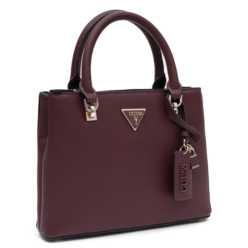 Guess Elegancka Klasyczna Torebka Damska Kuferek Bordowa HWZG9672050-BUR