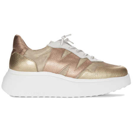 Wonders Women's Platform Half Shoes Oro