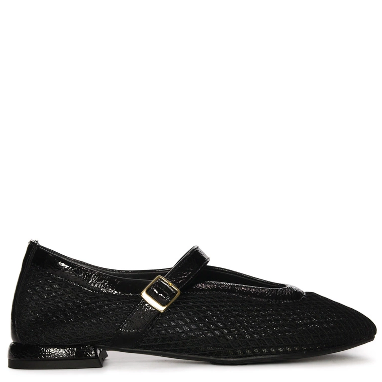 Maciejka Leather Mary Jane Strap Ballerinas Classic Flats Black 06939-01/00-0