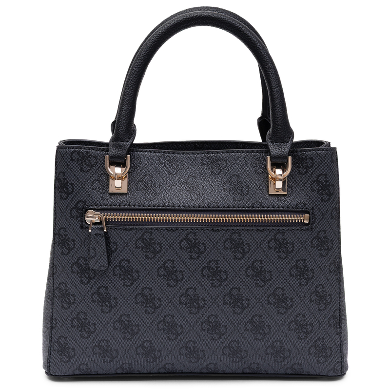 Guess Women's Quilted Monogram Handbag Elegant Satchel HWBG9672050-COAL