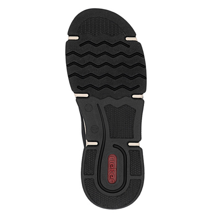 Rieker Ocieplane Trzewiki na Suwak i Sznurowanie Czarne 45920-01-BLACK