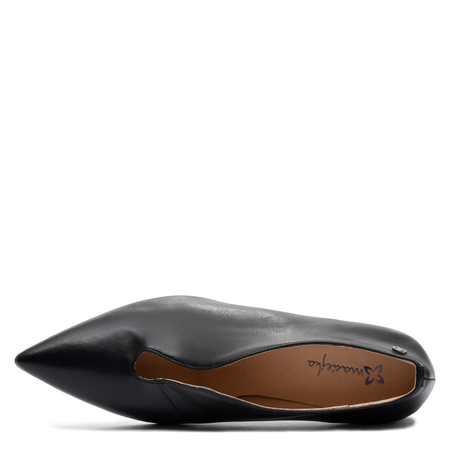 Maciejka Leather Asymmetric Pumps Block Heel Black K7469-01/00-1
