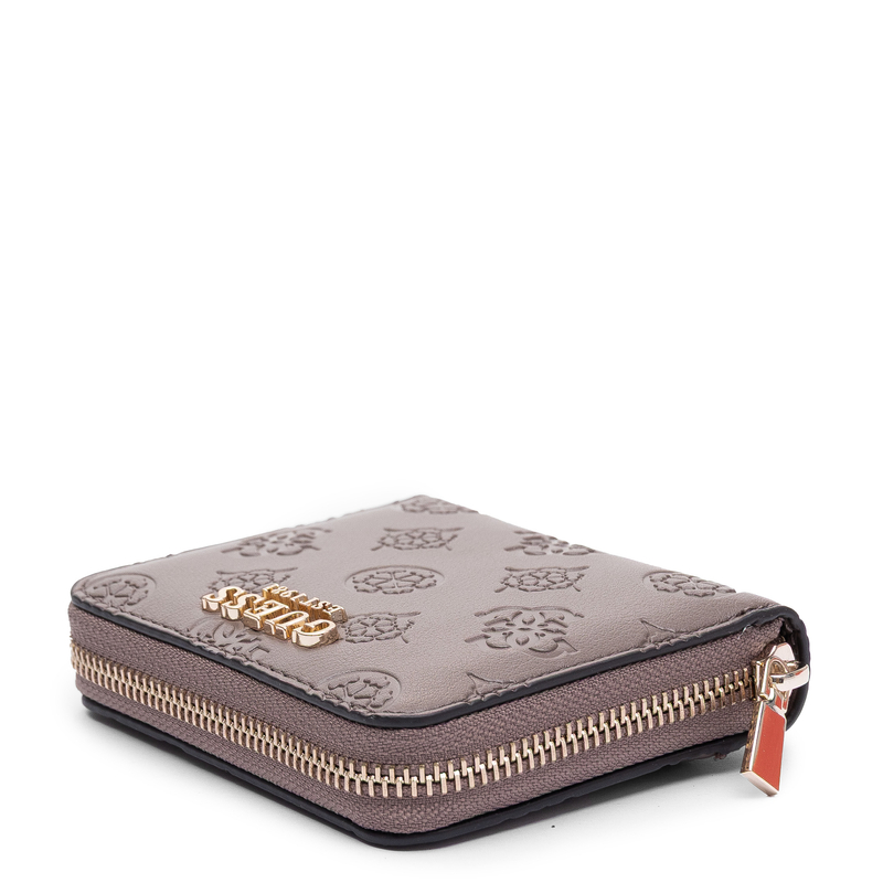 Guess Elegancki Zapinany Na Zamek Portfel Damski Brązowy SWPD2225137-TAUPE