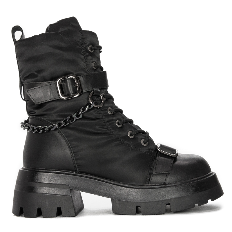 GOE Women's warm leather black women's boots