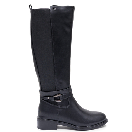 Sokolski Classic Insulated Knee-High Boots Women's Leather Black HX-Z26-297