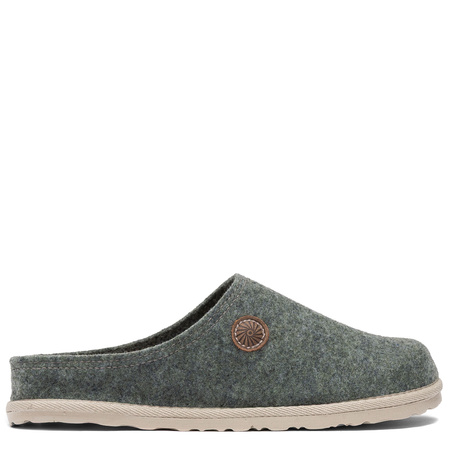 Inblu Felt Home Slippers Leather Insole Green CS000047-GREEN