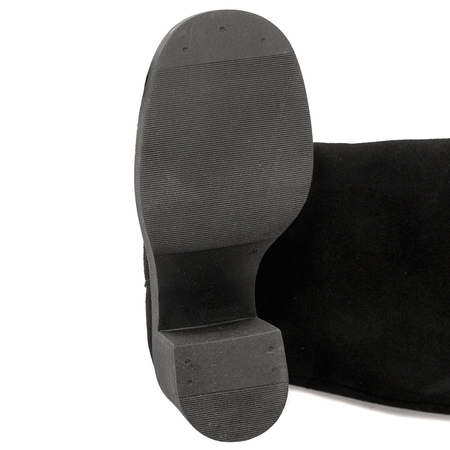 Maciejka Black Suede Knee-High Boots
