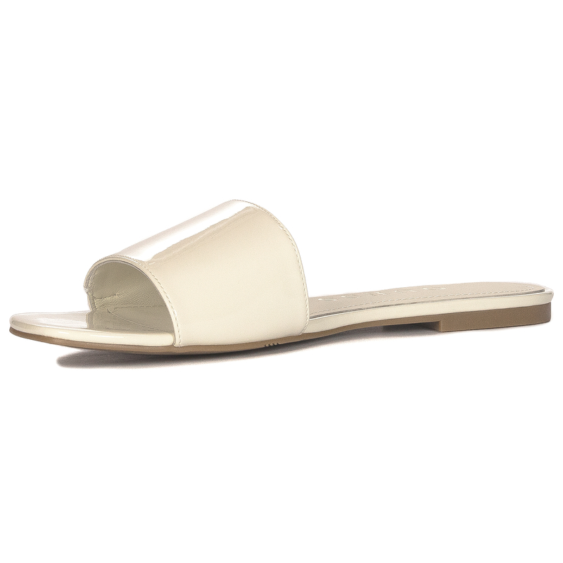 Guess Women's Pattented Ivory Slides