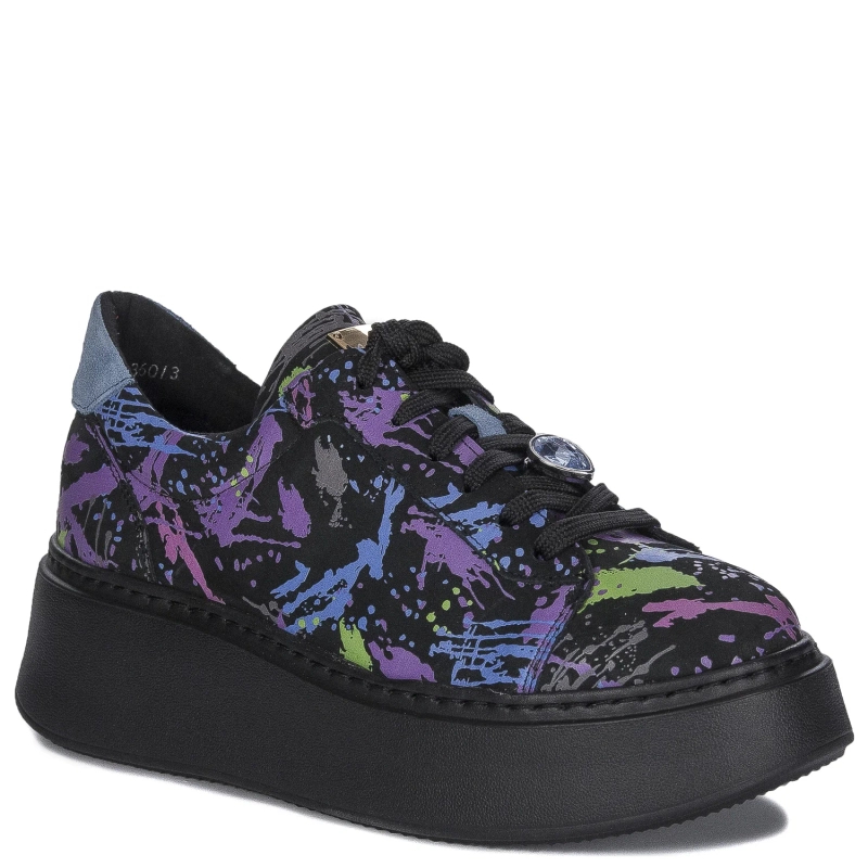 Maciejka Platform Nubuck Sneakers Lace-Up Purple 06191-05/00-8