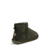 EMU Australia Skórzane Ocieplane Botki Wsuwane Botki Dark Olive W10937 Dark Olive