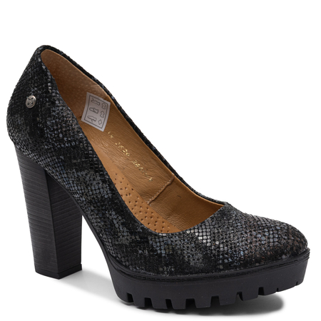 Maciejka Leather Pumps on a Heel Black 2629W-07/00-1