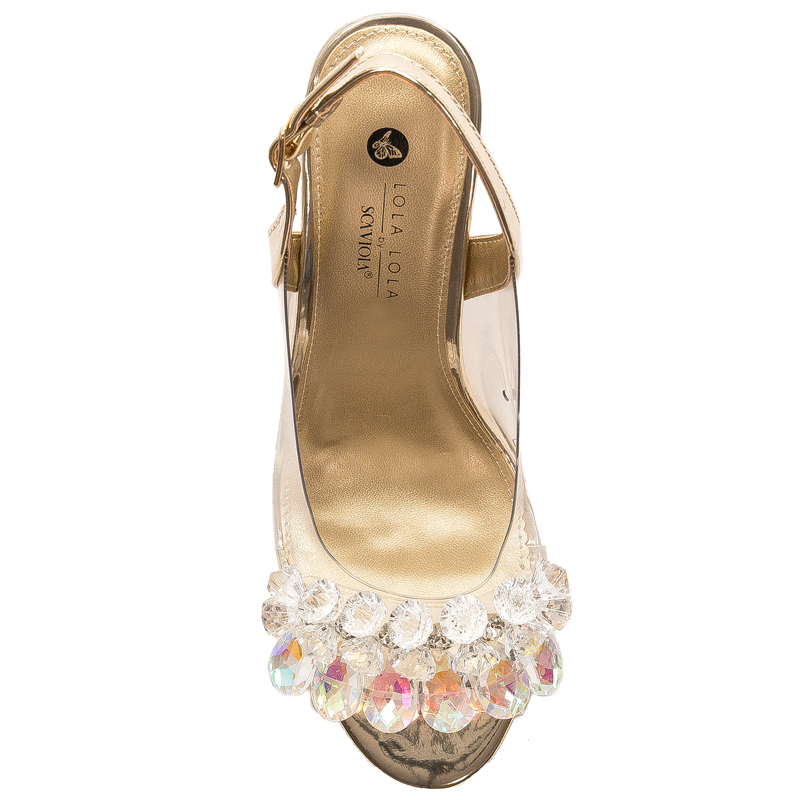 Sca'viola Women's sandals on a high heel Gold