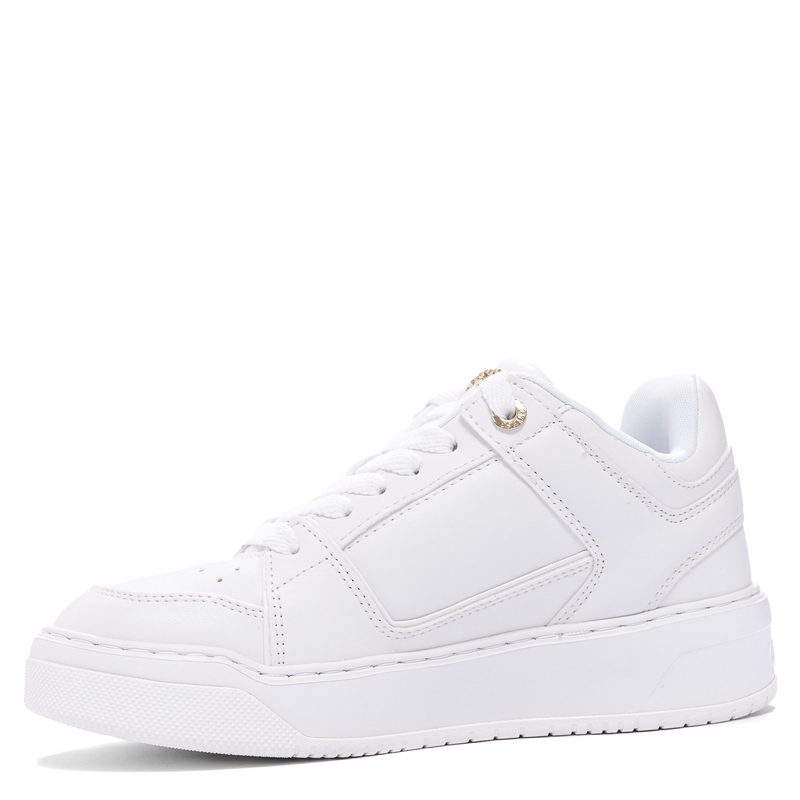 Guess Platform Sneakers With Gold Details White FLTDELELE12-WHITE