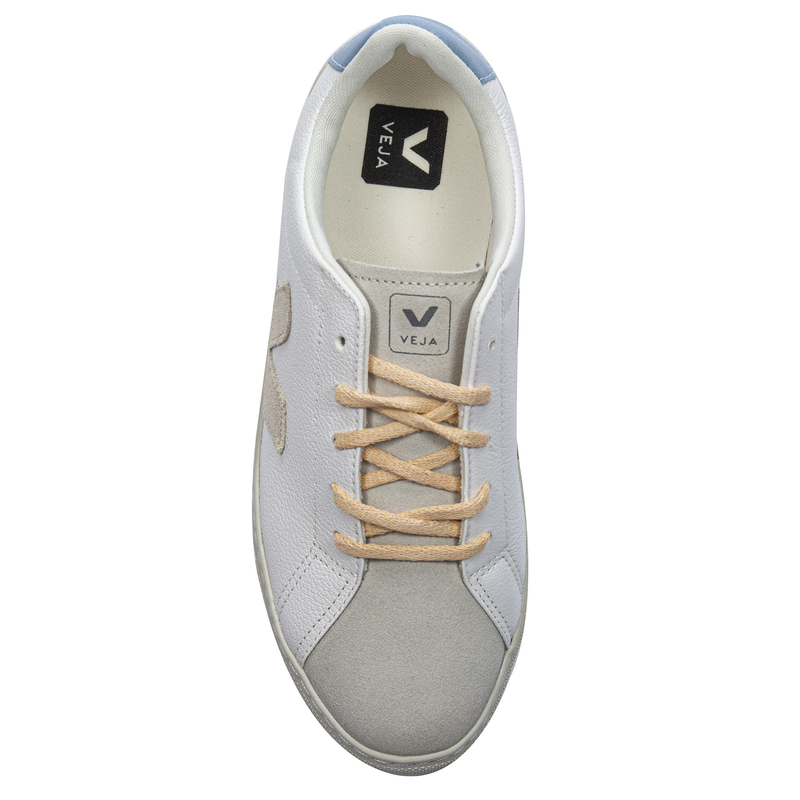 Veja Sneakersy damskie skórzane White Sable Steel białe