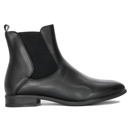 Sergio Leone Classic Women's Ankle Boots Insulated Low Heel Black BT523 (7079)