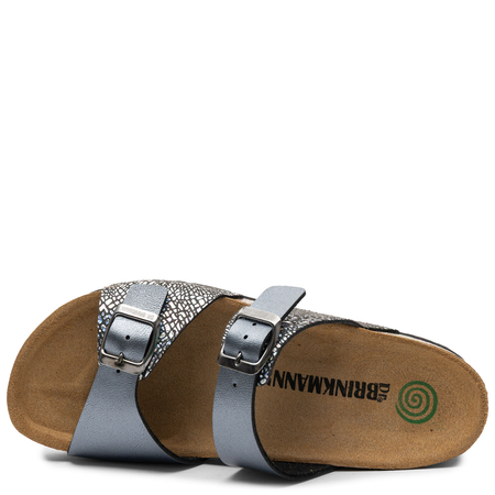 Dr. Brinkmann Bonillo Women's Wedge Slides Anatomic Blue 701164-09