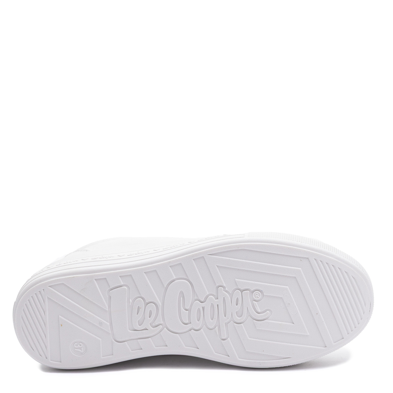 Lee Cooper Białe Trampki Na Platformie Sneakersy Damskie Złote Detale LCW-26-44-4478L