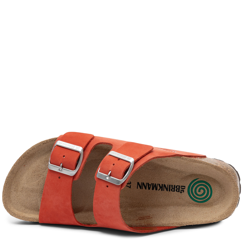 Dr. Brinkmann Bonillo Women's Anatomic Leather Slides Red 700696-04-BONILLO