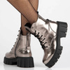 Filippo Gun Metal Leather Women's Boots