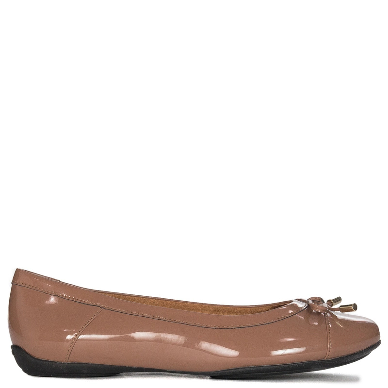 Geox Women's lacquered ballerinas with bow Nude