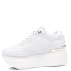Guess Sneakersy Damskie Na Platformie z Tłoczonym Monogramem Białe FLPC10-FAL12-WH