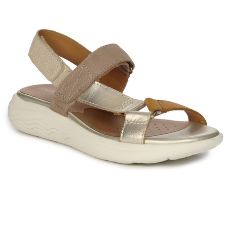 GEOX Women's Sandals Sand/LT Gold Beige