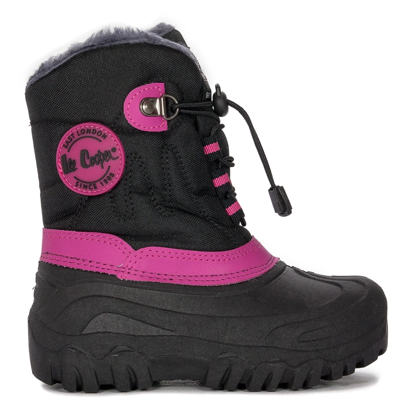 Lee Cooper Śniegowce buty zimowe dziecięce Black/Fuchsia
